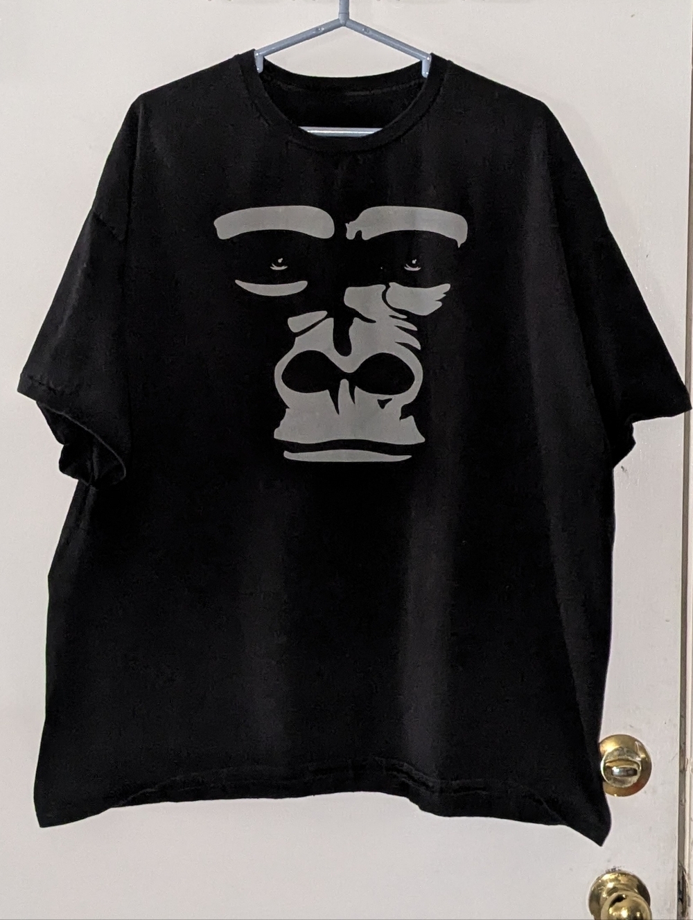 Black Graphic Gorilla Face Tee 2X